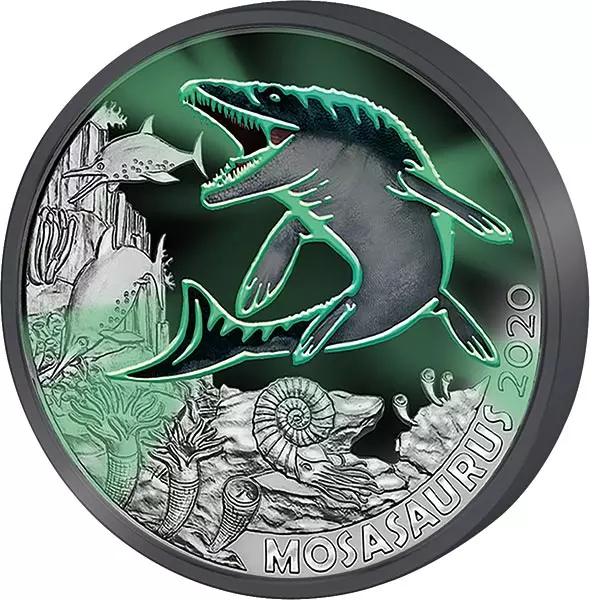 3 Euro Österreich Super Saurier Mosasaurus 2020