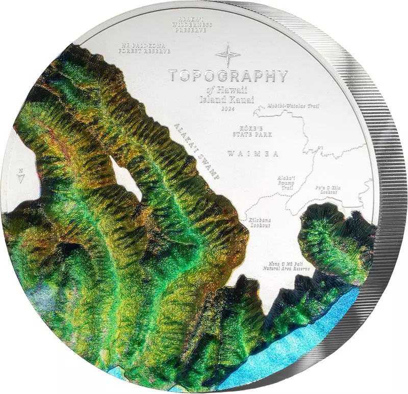 25 Dollars Cook-Inseln Topography Hawaii 2024