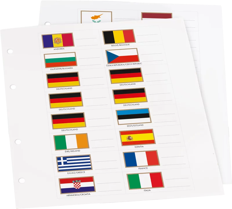 Flaggen-Set für Numis Euro-Münzalbum