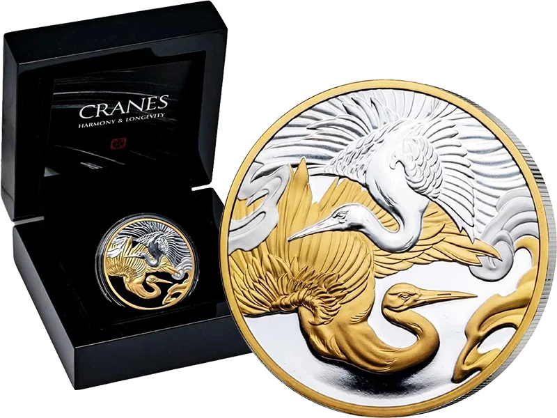 1 Dollar Niue Kraniche - Langlebigkeit und Harmonie 2025