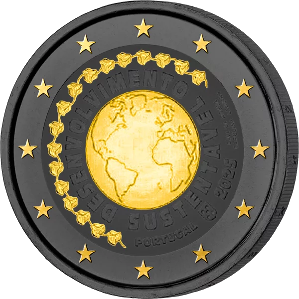 2 Euro Portugal Nachhaltige Entwicklung 2025 Golden Enigma Edition