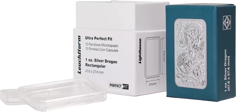ULTRA Perfect Fit-Kapsel für 1 Unze Silber Dragon Rectangular