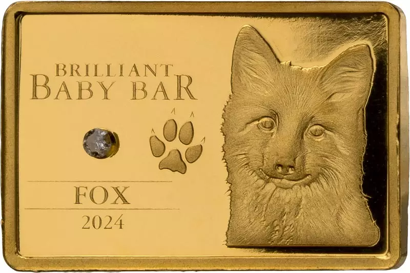 5 Dollars Niue Brilliant Baby Bar Fuchs 2024