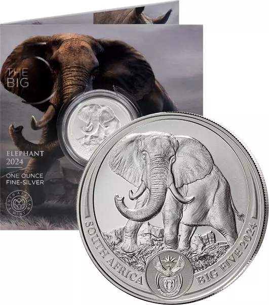 5 Rand Südafrika Big Five - Elefant 2024