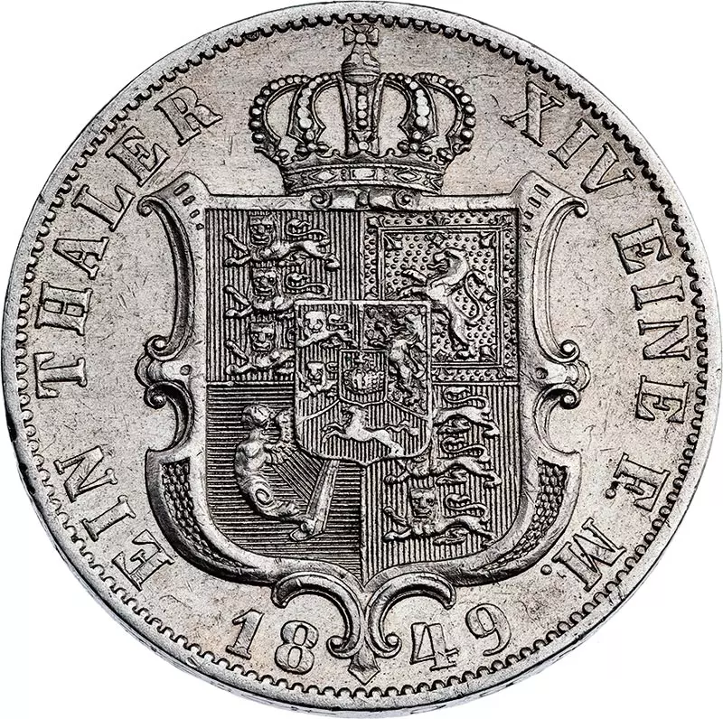 1 Taler Hannover König Ernst August 1848 - 1849