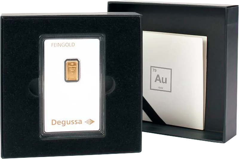 Geschenkschachtel Aurum - für Goldbarren und Münzen in Coin Cards