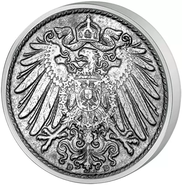 5 Pfennig Deutsches Kaiserreich - Großer Adler 1890-1915 sehr schön