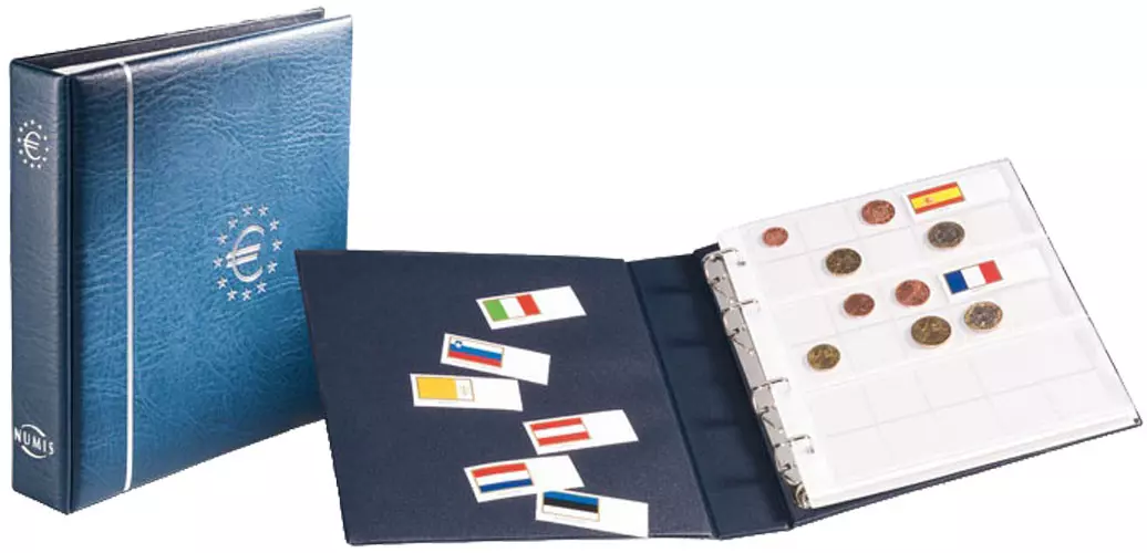 Euro-Münzenalbum im NUMIS Format blau