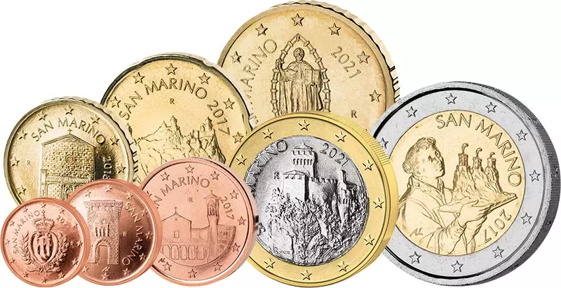 Kompletter Euro-Kursmünzensatz San Marino