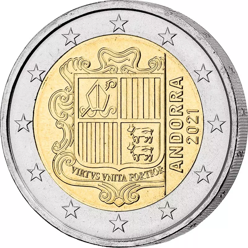 1 Cent - 2 Euro Kursmünzensatz Andorra 2021