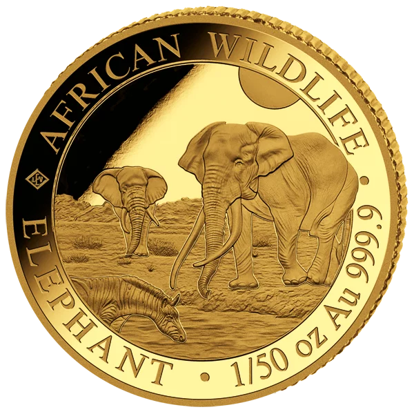 1/50 Unze Gold Somalia African Wildlife - Elefant 2026