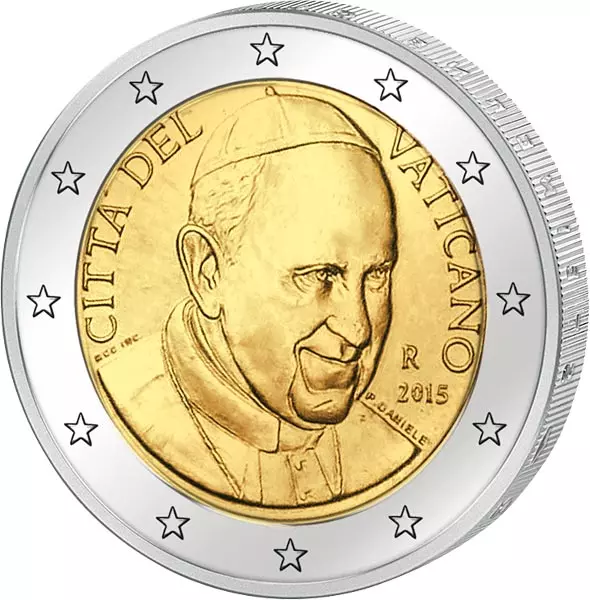 Euro-Kursmünzensatz Vatikan 2015 inklusive 50-Euro-Goldgedenkmünze