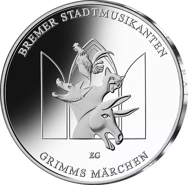 20 Euro BRD Bremer Stadtmusikanten 2017 Polierte Platte