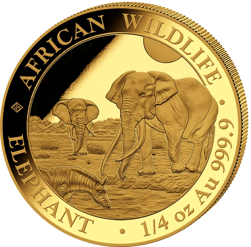 1/4 Unze Gold Somalia African Wildlife - Elefant 2026