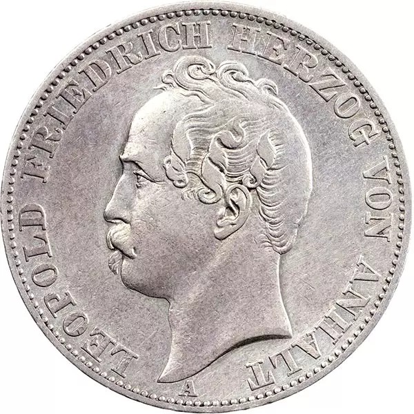 Vereinstaler Anhalt-Dessau Herzog Leopold Friedrich 1866