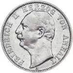 2 Mark Deutsches Kaiserreich Anhalt Friedrich II. 1904 sehr schön bis vorzüglich