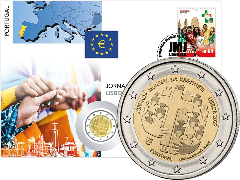 2 Euro Numisbrief Portugal Weltjugendtag 2023