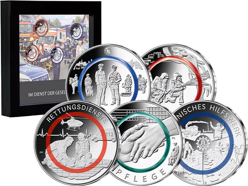 5 x 10 Euro Set BRD Im Dienst der Gesellschaft 2022-2026