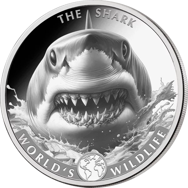 1 Unze Silber Kongo World's Wildlife - The Shark 2026
