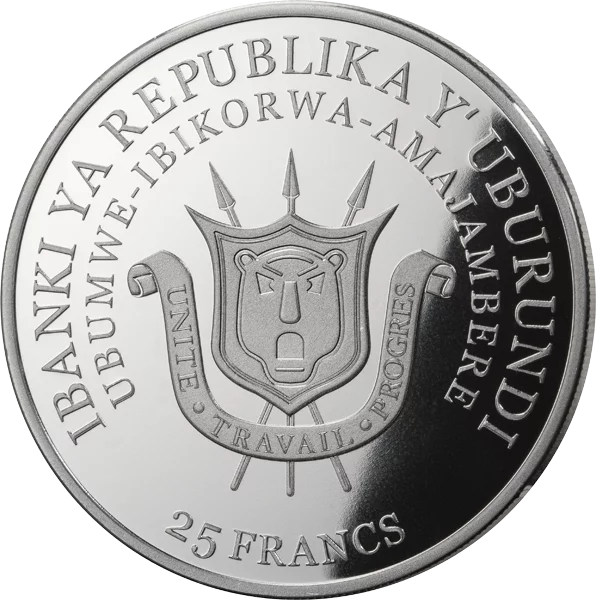 25 Francs Burundi Springbock Shiny Gold Edition 2026