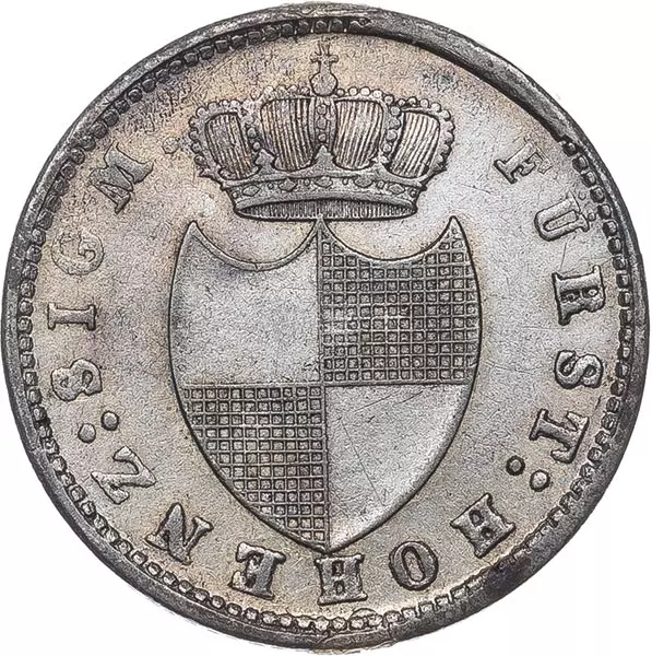 6 Kreuzer Hohenzollern-Sigmaringen Fürst Karl 1839 - 1846