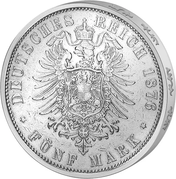 5 Mark Hamburg Stadtwappen 1875-1888 5 Mark Hamburg Stadtwappen 1875-1888