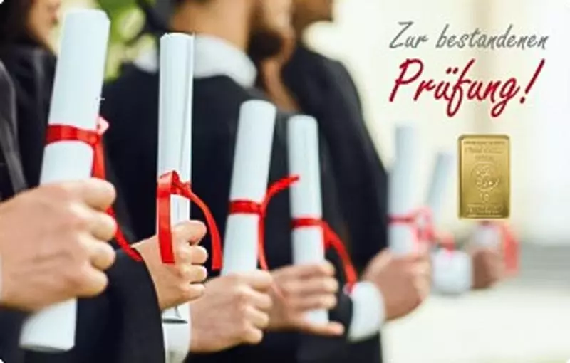1 Gramm Gold Heimerle & Meule Finecard - Zur bestandenen Prüfung