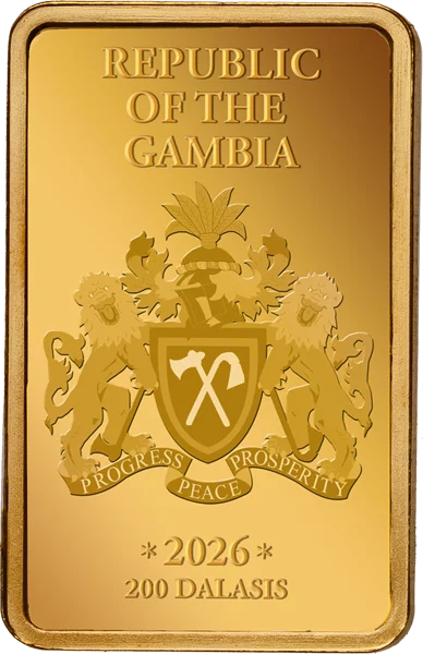 1 Gramm Goldbarren Gambia African Big Animals Gold Bars - Lions 2026