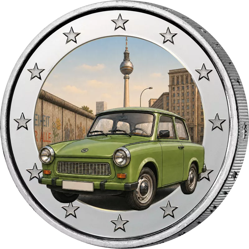 2-Euro-Künstlerausgabe Kultwagen der DDR