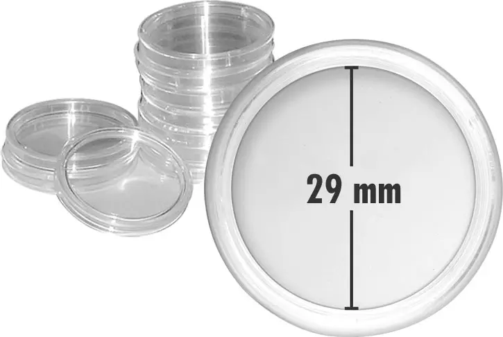 Münzkapseln ULTRA - Kratzfest, Glasklar, Innendurchmesser 29 Mm (10 Stück)