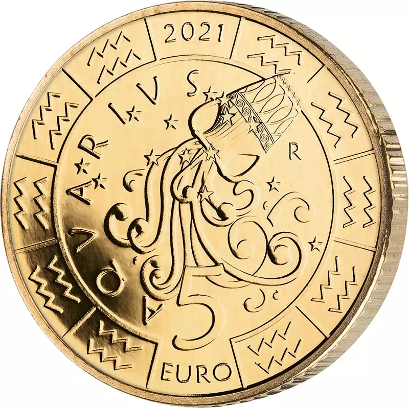 5 Euro San Marino Tierkreiszeichen Wassermann 2021
