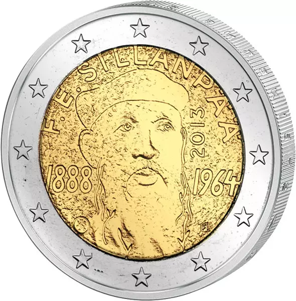 2 Euro Finnland 125. Geburtstag Frans Eemil Sillanpää 2013