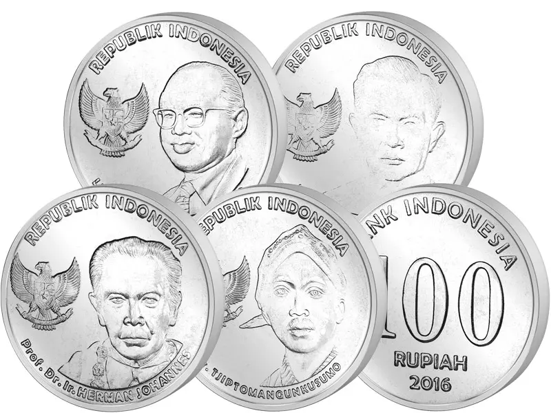 100 - 1.000 Rupiah Kursmünzensatz Indonesien 2016