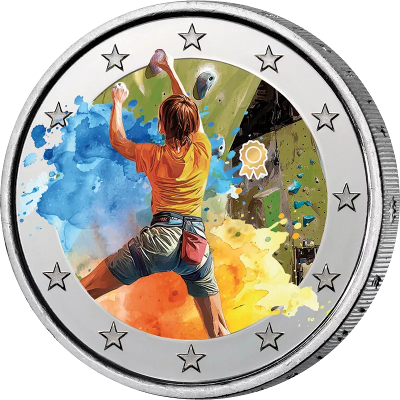 2-Euro-Künstlerausgabe Sport Klettern