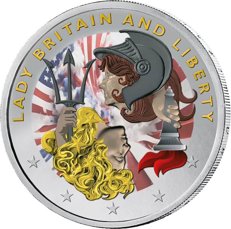 2-Euro-Künstlerausgabe Lady Britain und Lady Liberty
