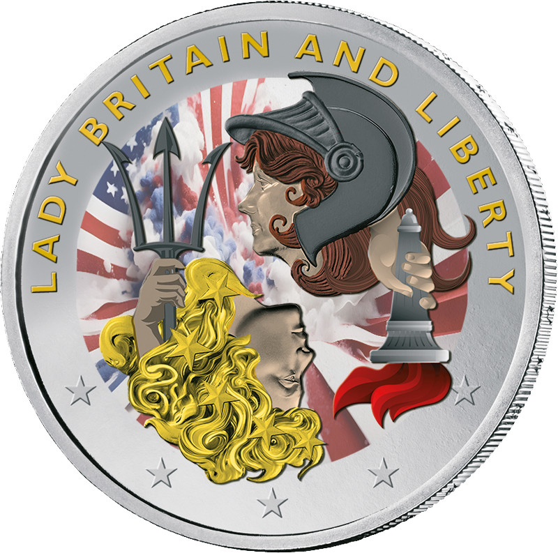 2-Euro-Künstlerausgabe Lady Britain und Lady Liberty