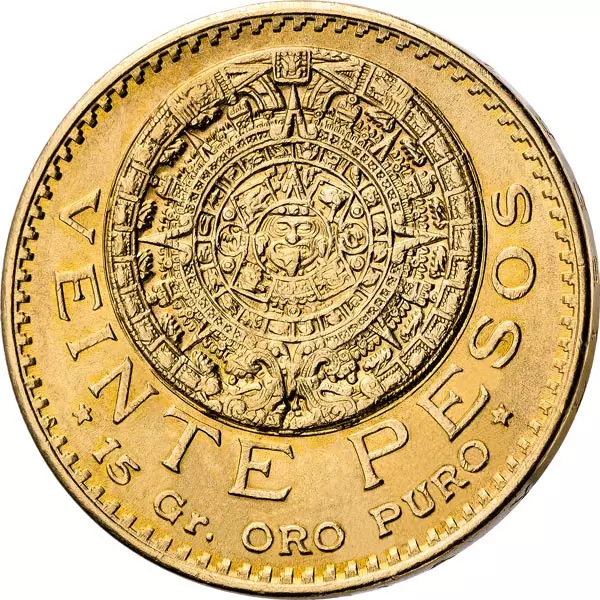 20 Pesos Mexiko Atztekenkalender Sonnenstein 1917-1921, 1959