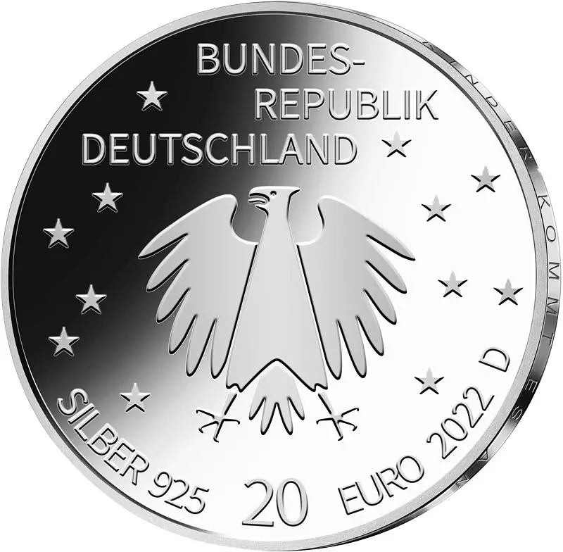 20 Euro BRD 50 Jahre Deutsches Kinderhilfswerk 2022 Stempelglanz