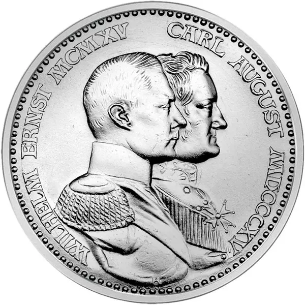 3 Mark Sachsen-Weimar-Eisenach zur Jahrhundertfeier 1915 vorzüglich 3 Mark Sachsen-Weimar-Eisenach zur Jahrhundertfeier 1915 vorzüglich