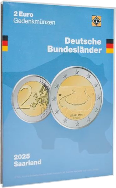 Sammelkarte für 2 Euro-Gedenkmünzen Saarland - Saarschleife 2025
