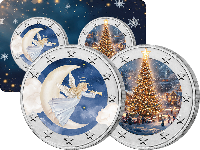 2 x 2 Euro Künstlerausgaben Weihnachten 2026
