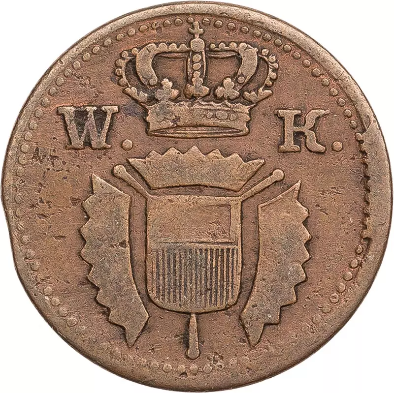 1 Guter Pfennig Hessen-Kassel Kurfürst Wilhelm II. 1816-1832