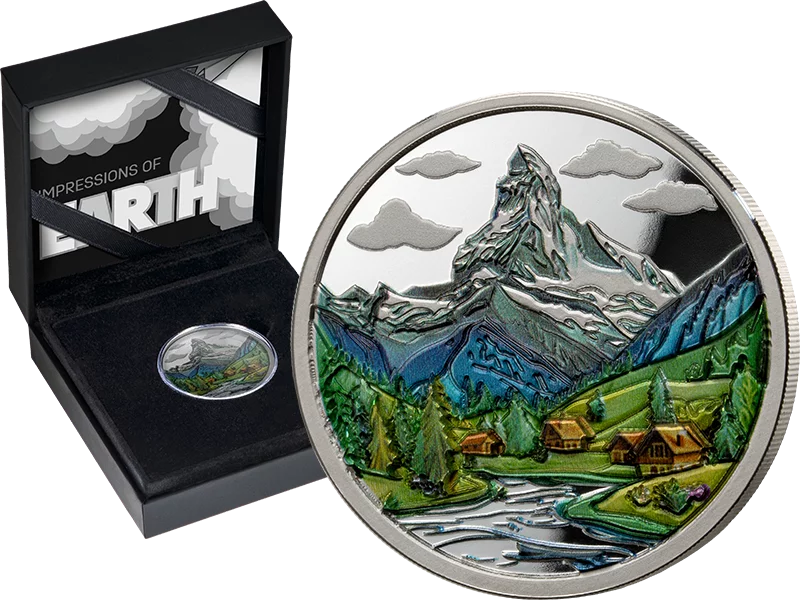 500 Francs CFA Gabun Silver Cut Matterhorn 2026