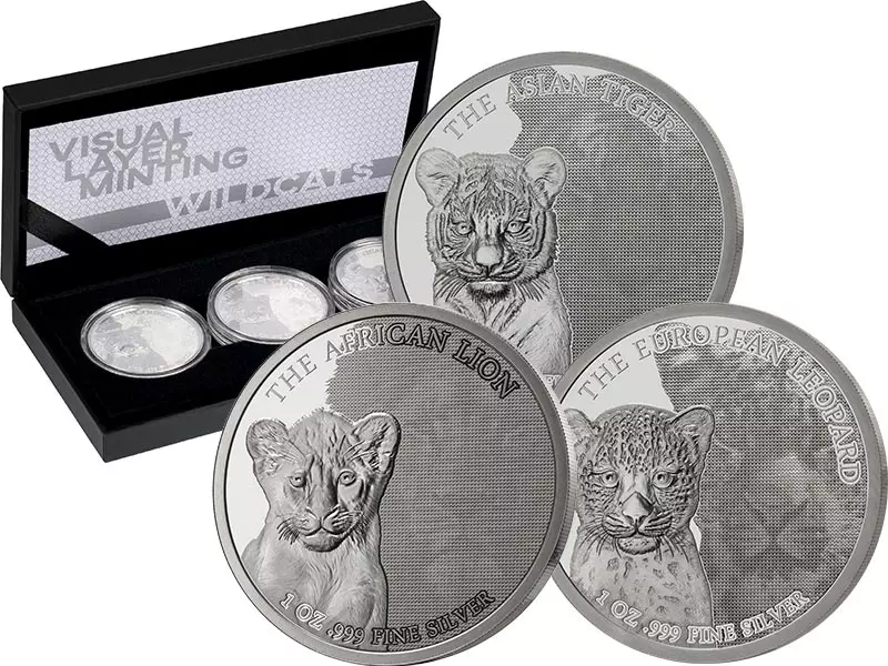 3 x 500 Francs Kongo Visual Layer Minting - Wild Cats 2024