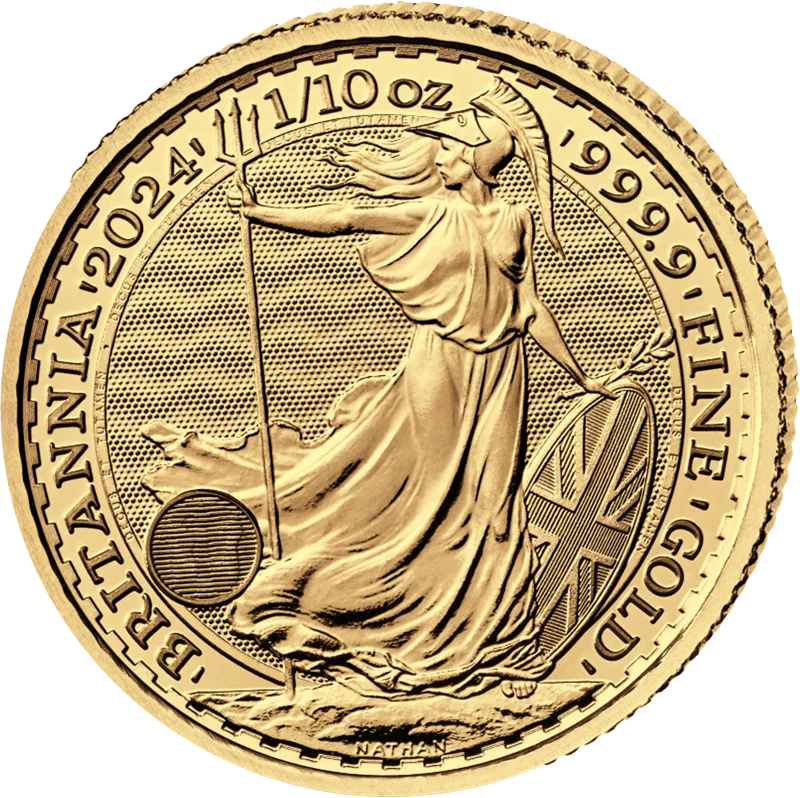 1/10 Unze Gold Großbritannien Britannia 2024