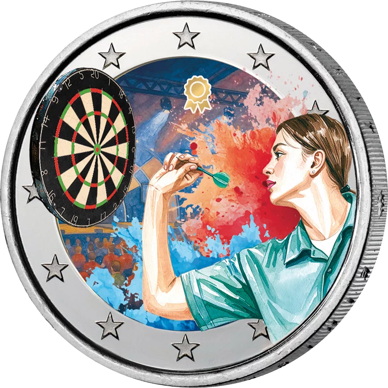 2-Euro-Künstlerausgabe Sport Dart