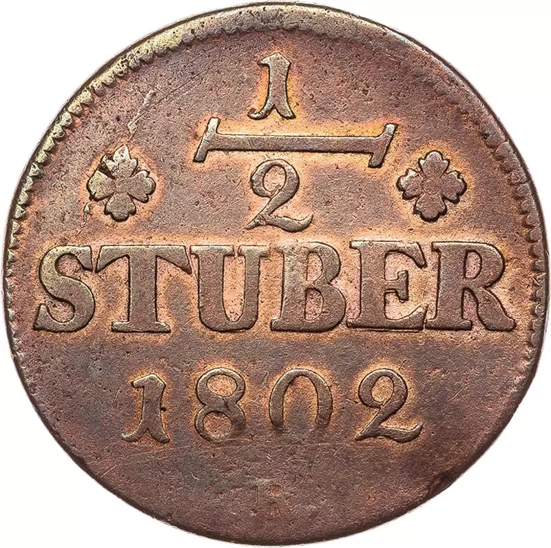 1/2 Stüber Jülich-Berg Herzog Maximilian II. Joseph 1802 - 1805