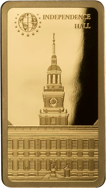 Goldbarren Unified Nations Welterbestätten II - Independence Hall Goldbarren Unified Nations Welterbestätten II - Independence Hall