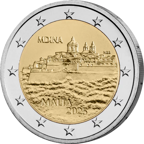 Euro-Kursmünzensatz Malta inklusive 2-Euro-Gedenkmünze Stadt Mdina 2025