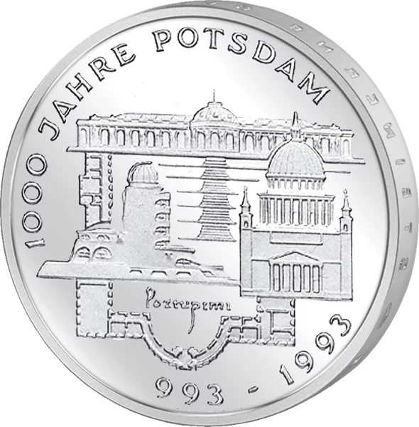 10 DM Münze BRD 1000 Jahre Potsdam 1993 Polierte Platte